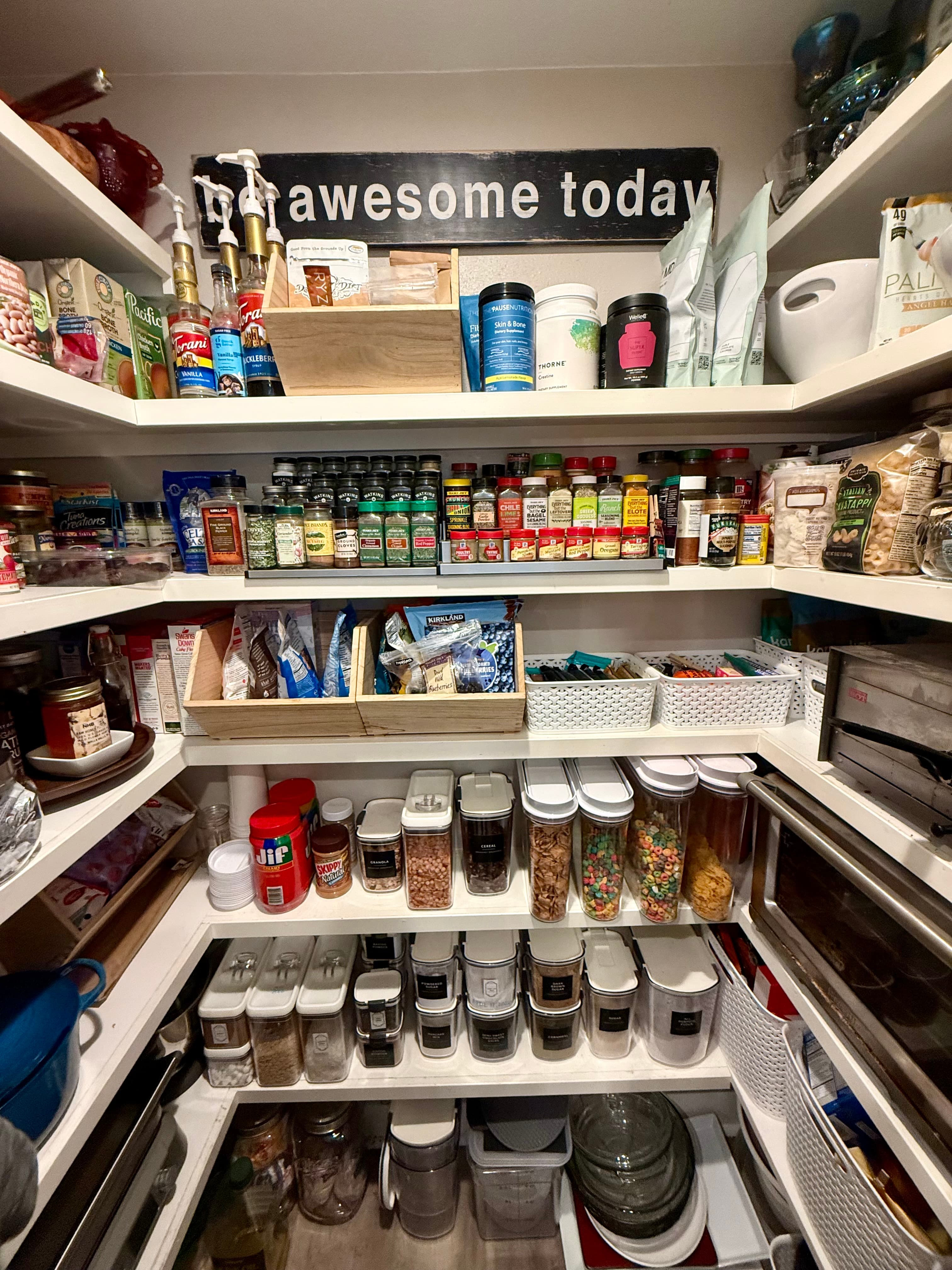 Lower shelves after